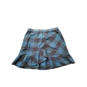 Free Assembly Girl's Plaid Ruffle Skirt Size 18